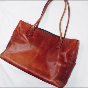 “Emma” Leather Laptop Tote